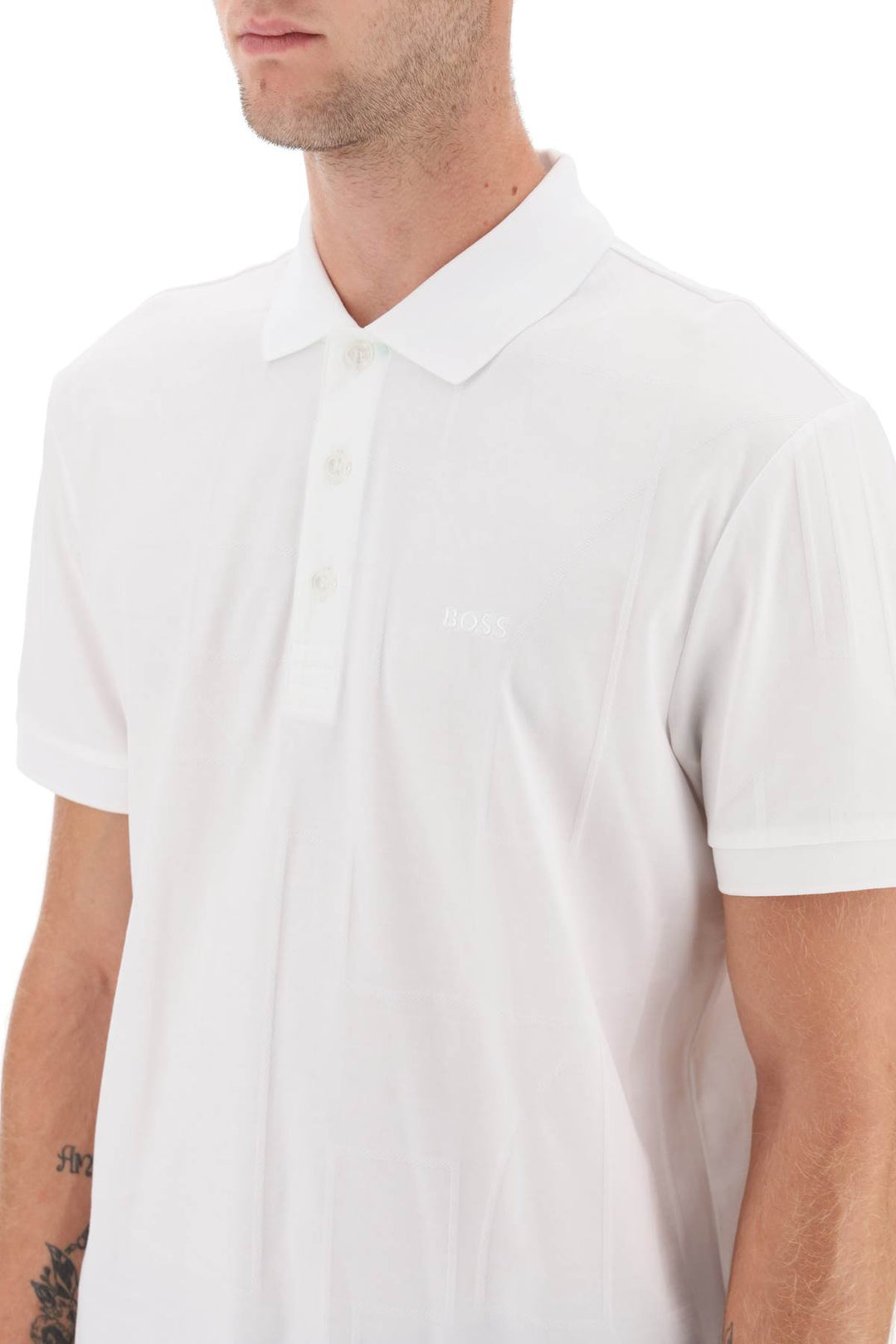 Regular Fit Jacquard Polo Shirt - Boss - Men