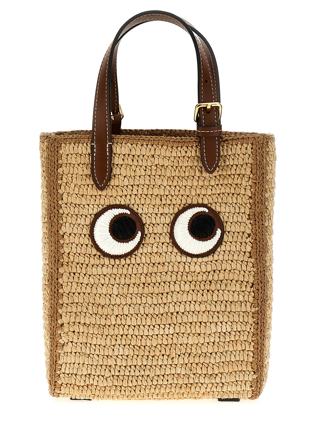 Mini Eyes N/S Tote Bag Beige