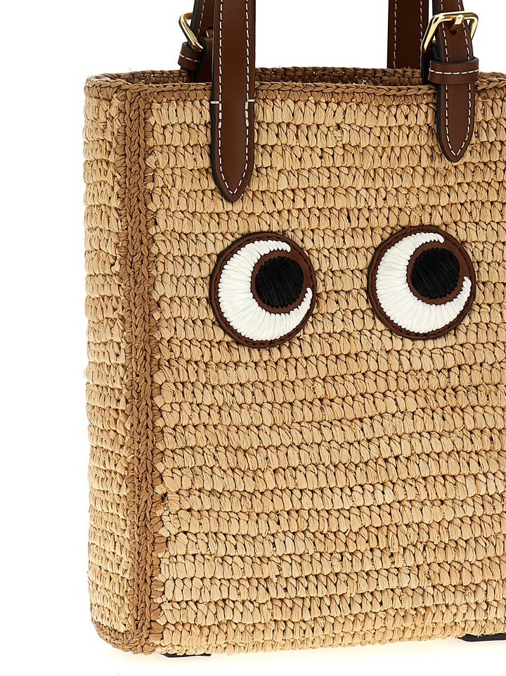 Mini Eyes N/S Tote Bag Beige