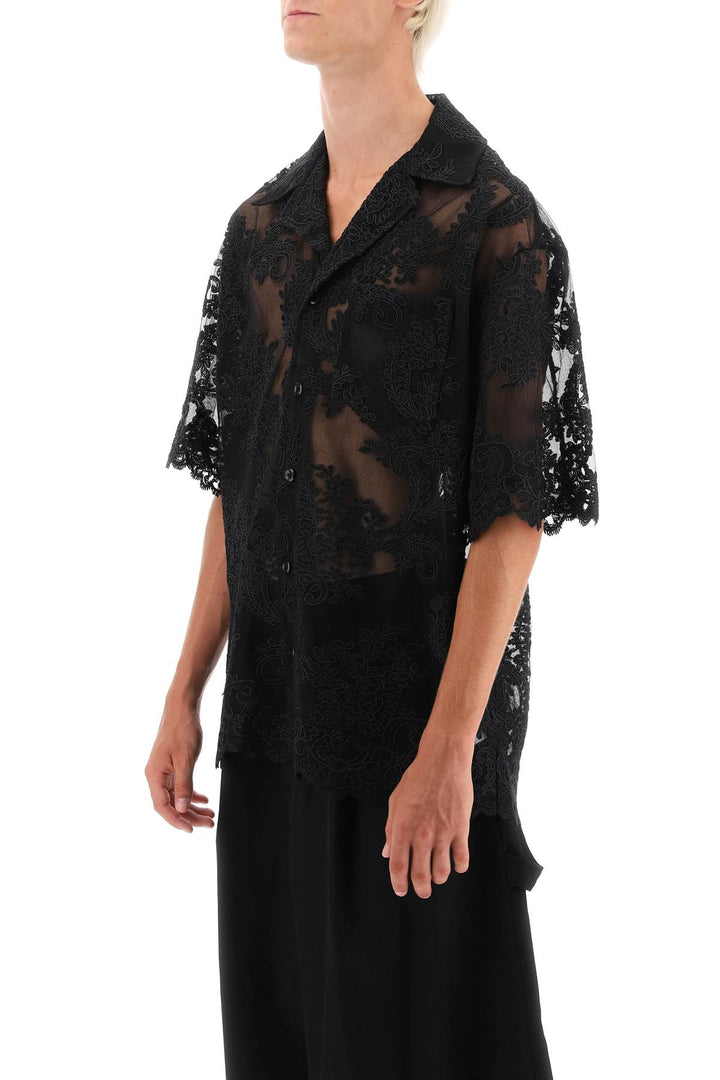 Relaxed Short Sleeve Lace Shirt - Simone Rocha - Men