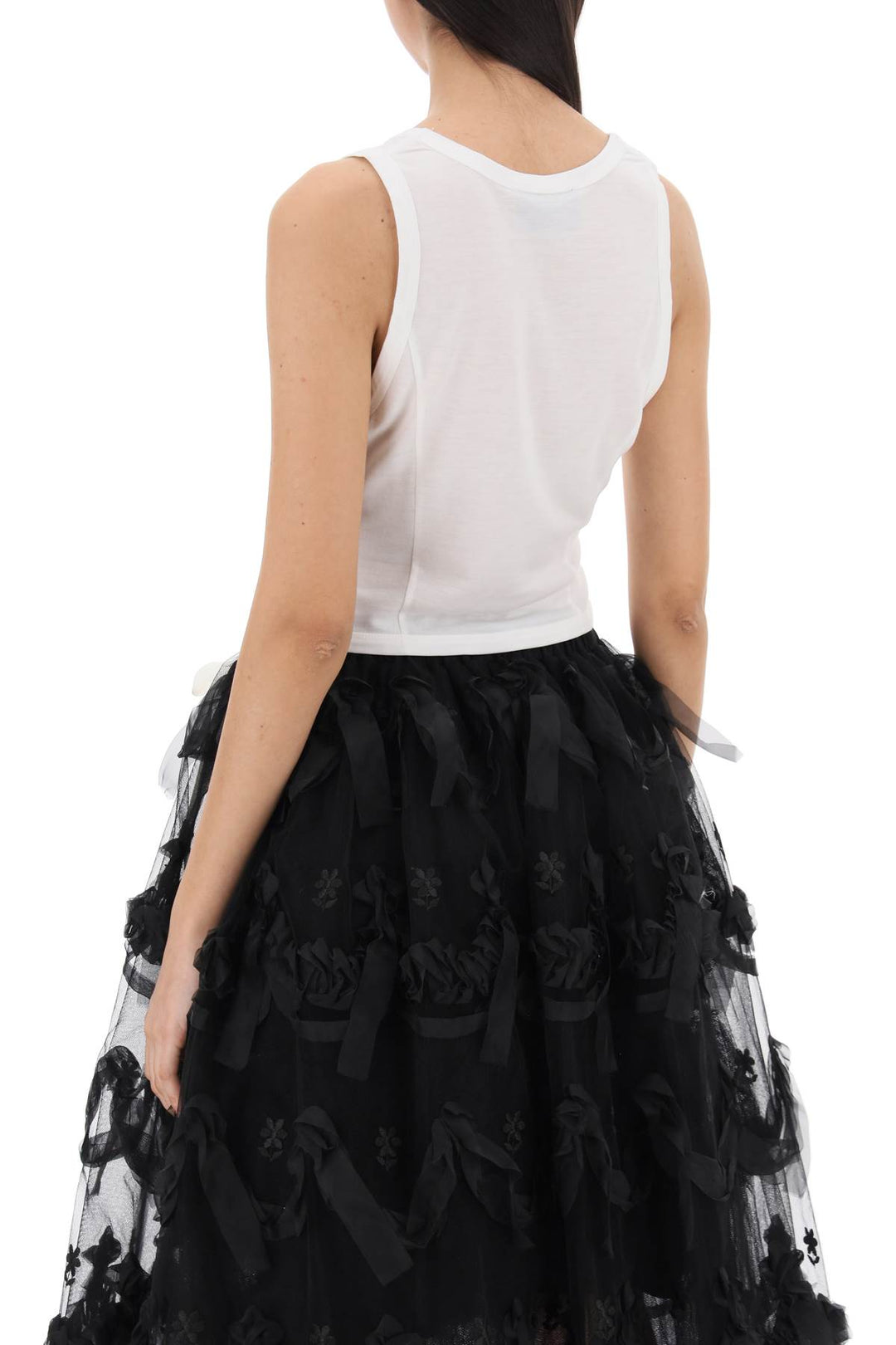 Easy Cropped Top With Bow Tails - Simone Rocha - Women