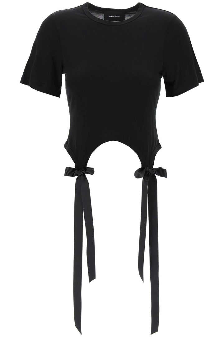 Easy T Shirt With Bow Tails - Simone Rocha - Women