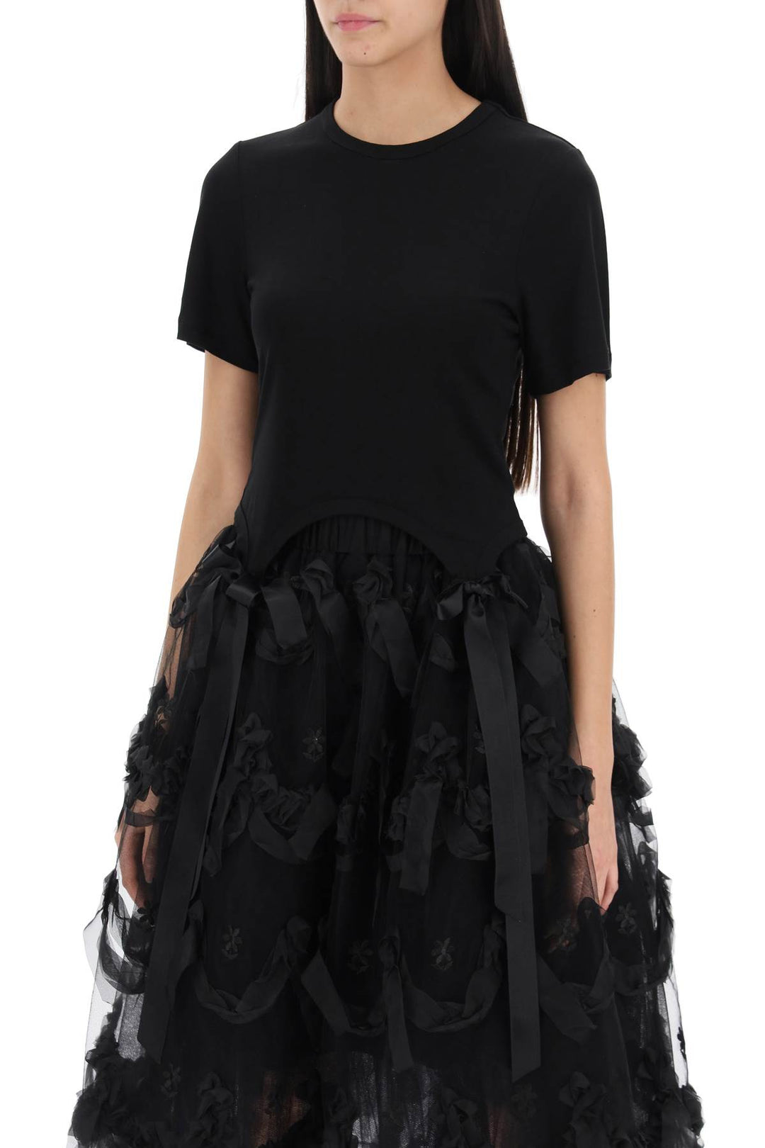 Easy T Shirt With Bow Tails - Simone Rocha - Women