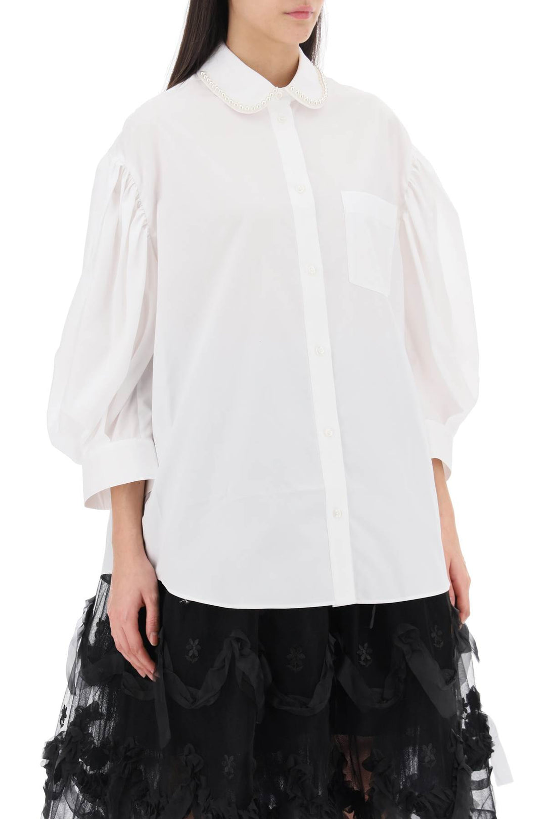 Puff Sleeve Shirt With Embellishment - Simone Rocha - Women