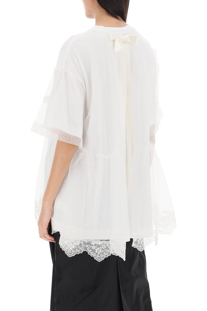 Tulle Top With Lace And Bows - Simone Rocha - Women