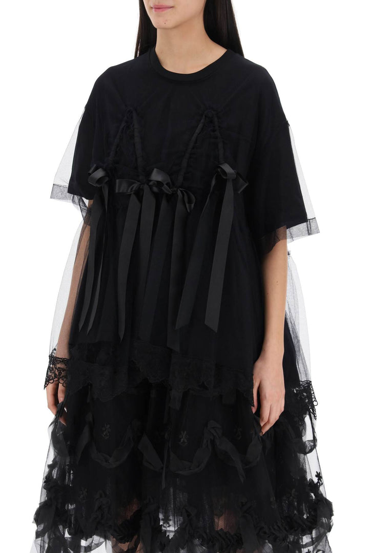 Tulle Top With Lace And Bows - Simone Rocha - Women