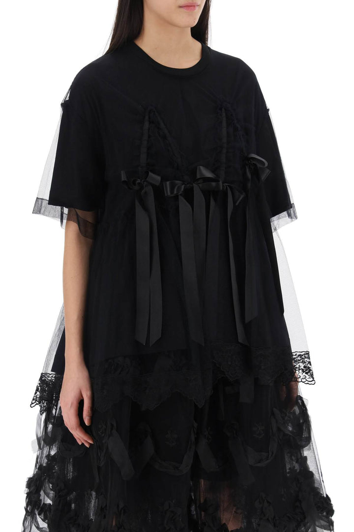 Tulle Top With Lace And Bows - Simone Rocha - Women