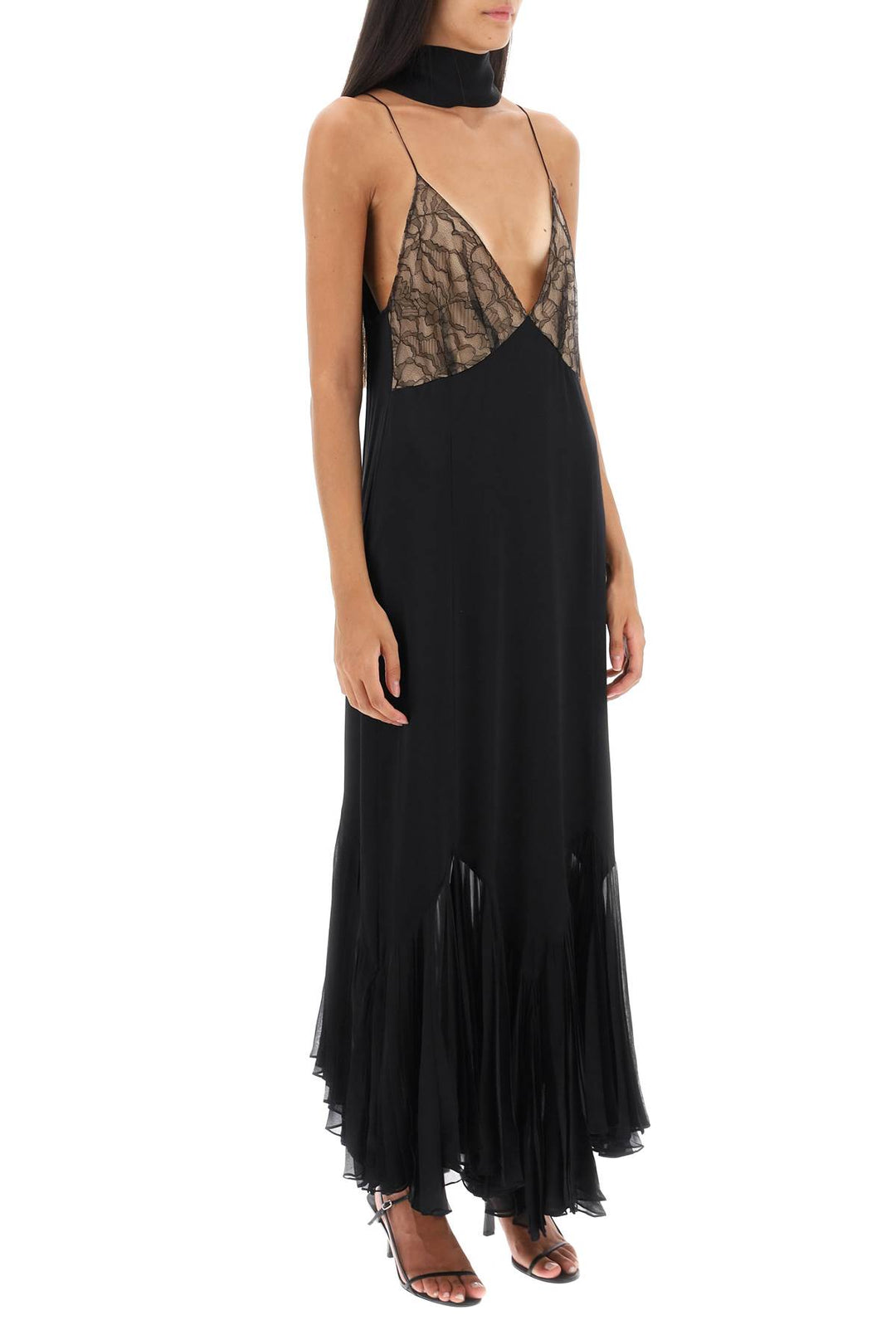 'Candita' Slip Dress With Lace Details - Khaite - Women