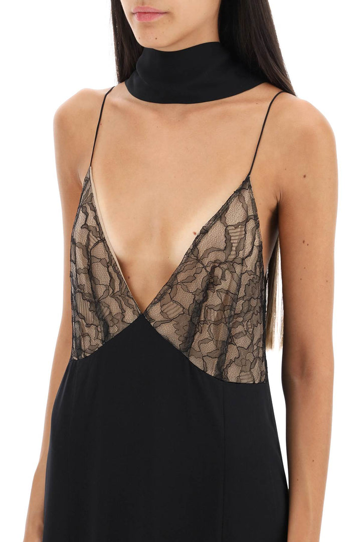 'Candita' Slip Dress With Lace Details - Khaite - Women