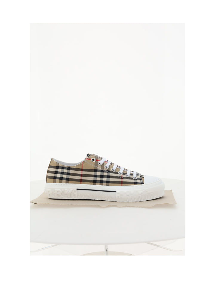 Cotton sneakers with iconic Check