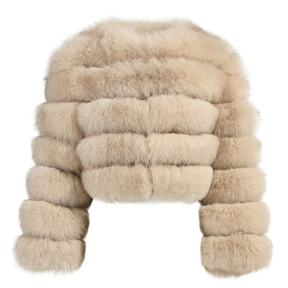 Rouge Beige Fox Fur Jacket