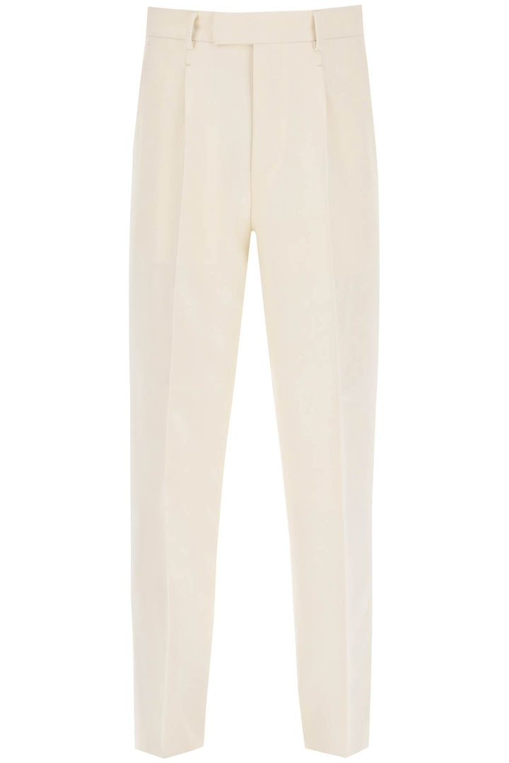 Single Pleat Wool Trousers - Zegna - Men