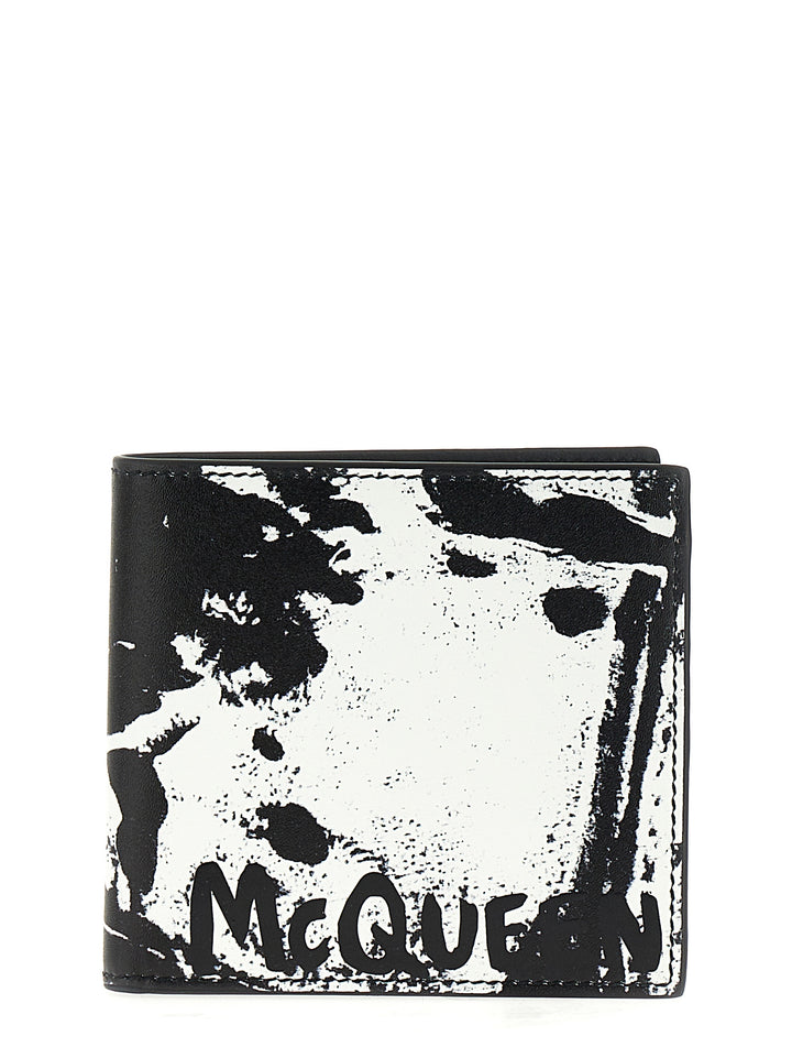 Mcqueen Graffiti Wallets, Card Holders White/Black