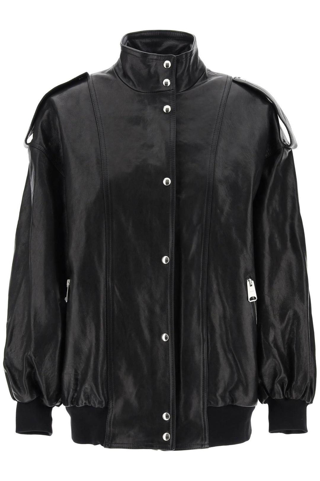 Farris Oversized Leather Blouson Jacket - Khaite - Women