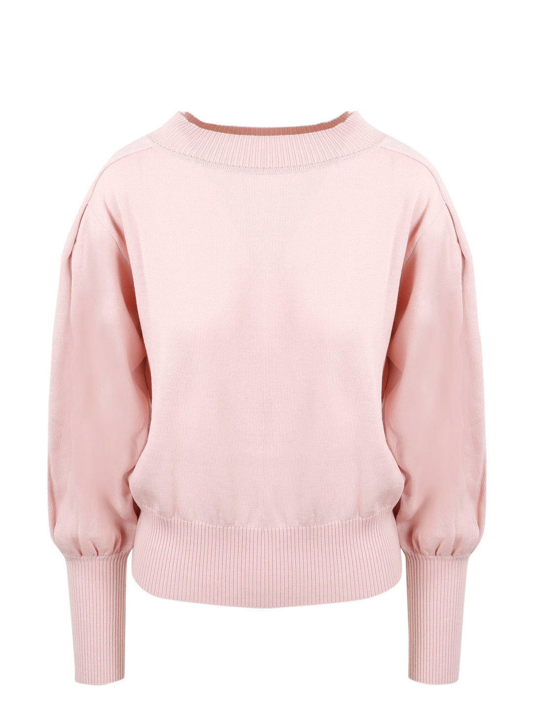 Blouson sleeves sweater