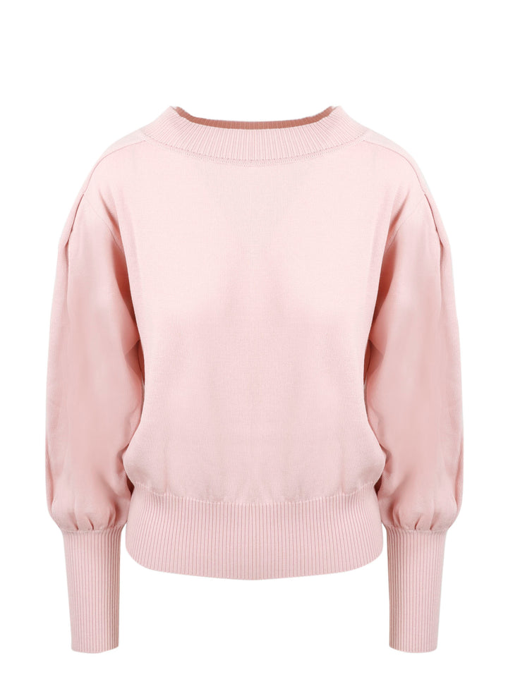 Blouson sleeves sweater