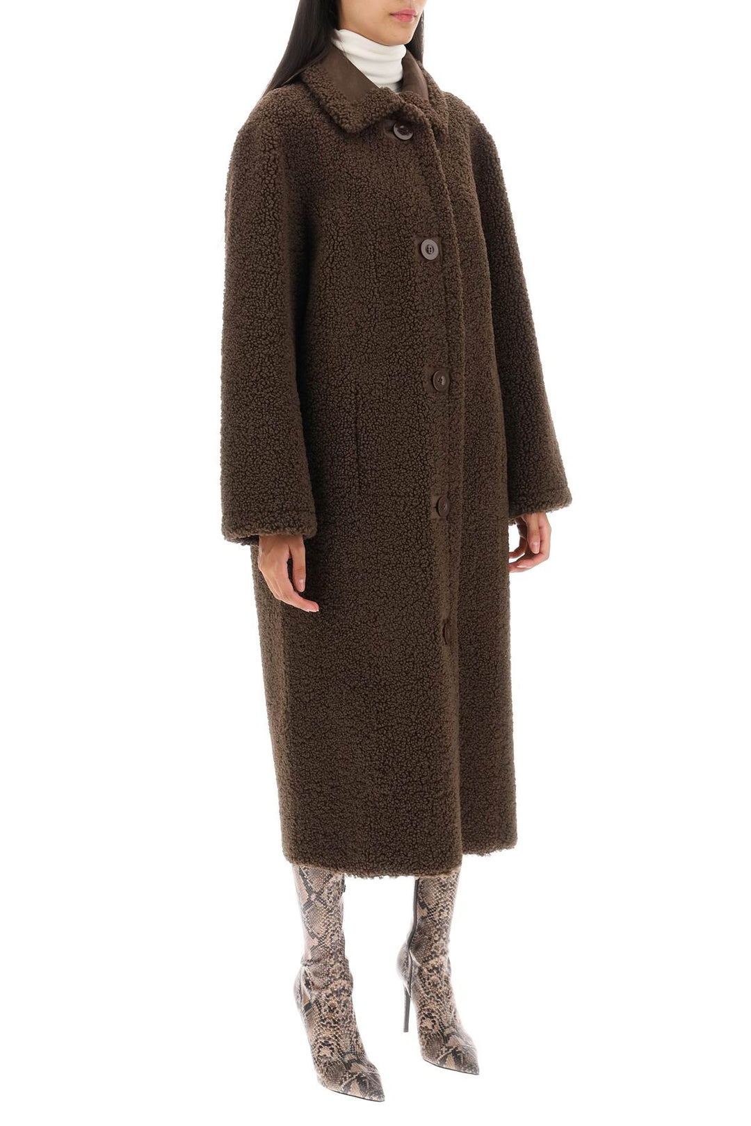 'Kenca' Reversible Eco Shearling Coat - Stand Studio - Women