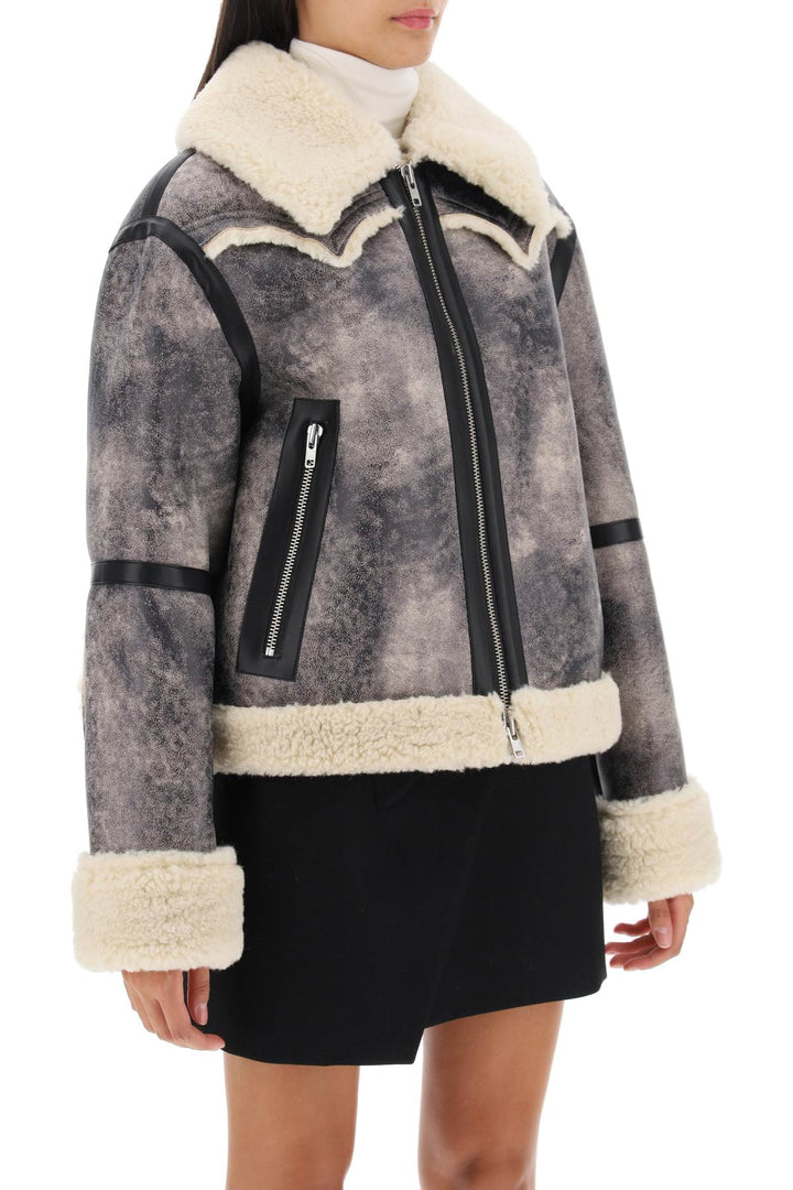 'Lessie' Faux Shearling Jacket - Stand Studio - Women