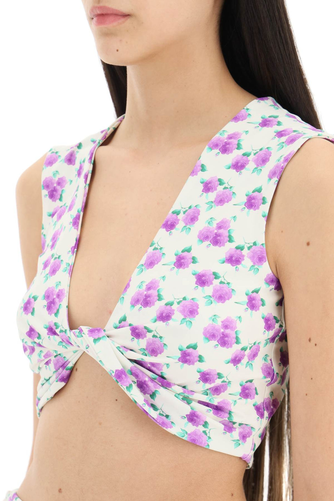 Floral Printed Twisted Swim Top - Magda Butrym - Women