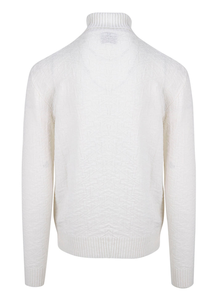 Rhombus work sweater