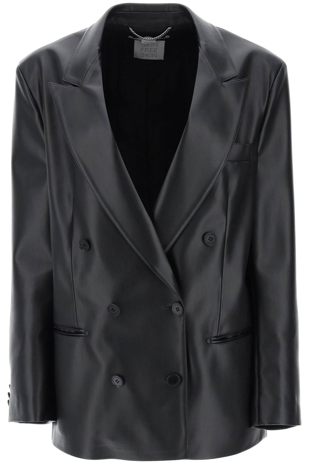 Oversized Double Breasted Jacket In Vegan Leather - Stella Mc Cartney - Women