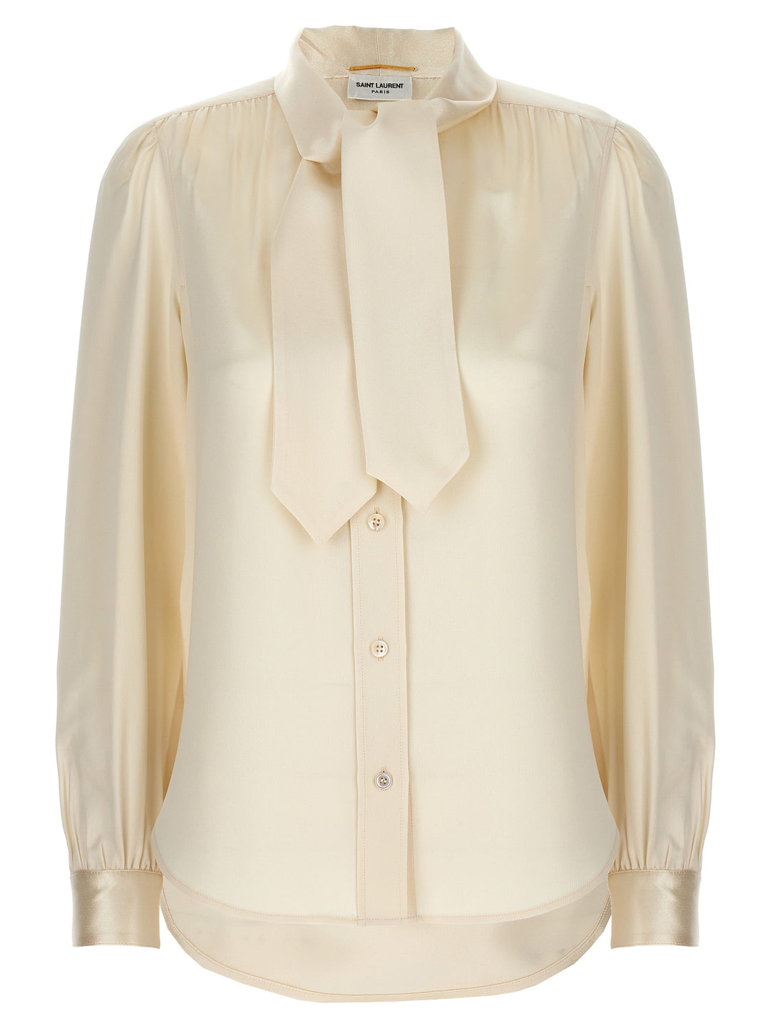 Saint Laurent Lavalliere Silk Shirt Shirt and Blouse - White | 70987c90da8319d2d9841545efeb2d2dc5da0bf7