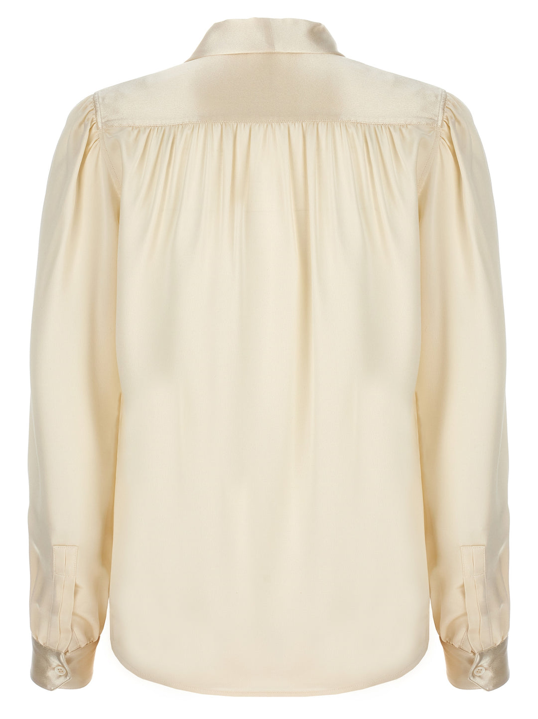 Saint Laurent Lavalliere Silk Shirt Shirt and Blouse - White | 6ea7fca32452f01235a0965b64ee763bbc8d5377