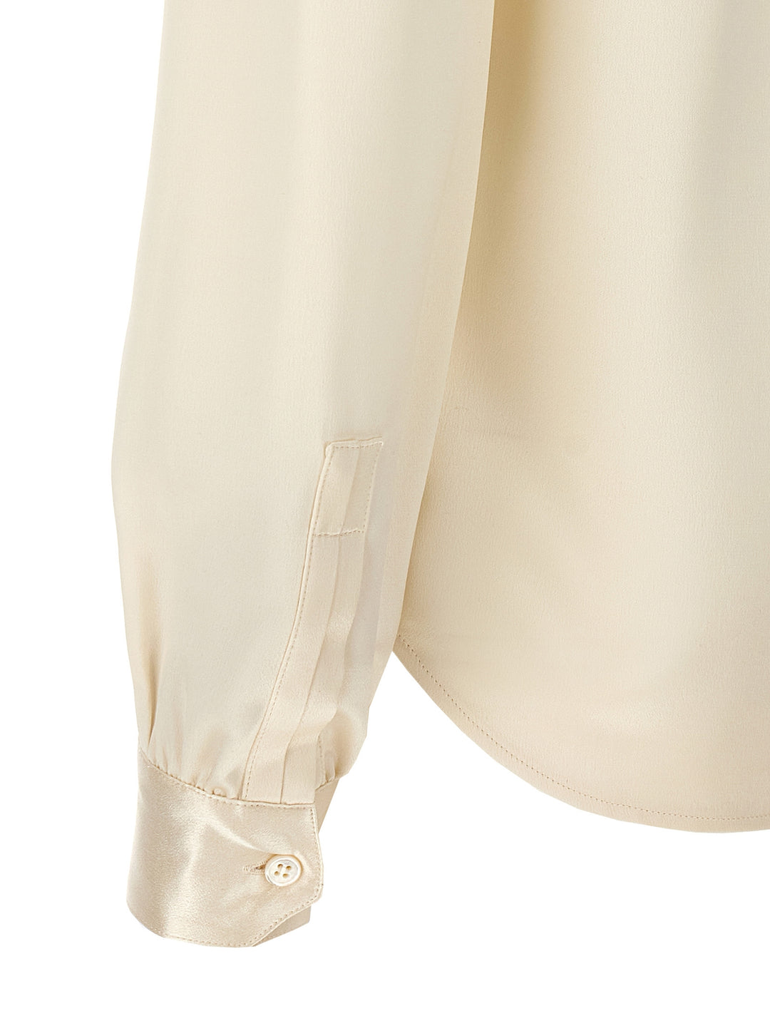 Saint Laurent Lavalliere Silk Shirt Shirt and Blouse - White | cb3a404ac1aaa0d6fd507cee2a54c203498aff22