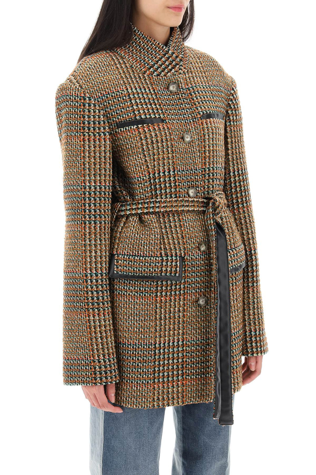 Wool Blend Tweed Coat - Stella Mc Cartney - Women