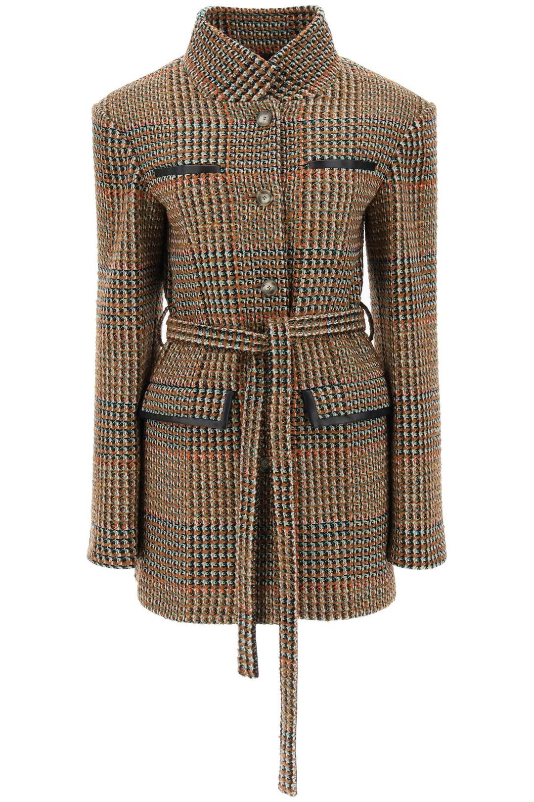 Wool Blend Tweed Coat - Stella Mc Cartney - Women