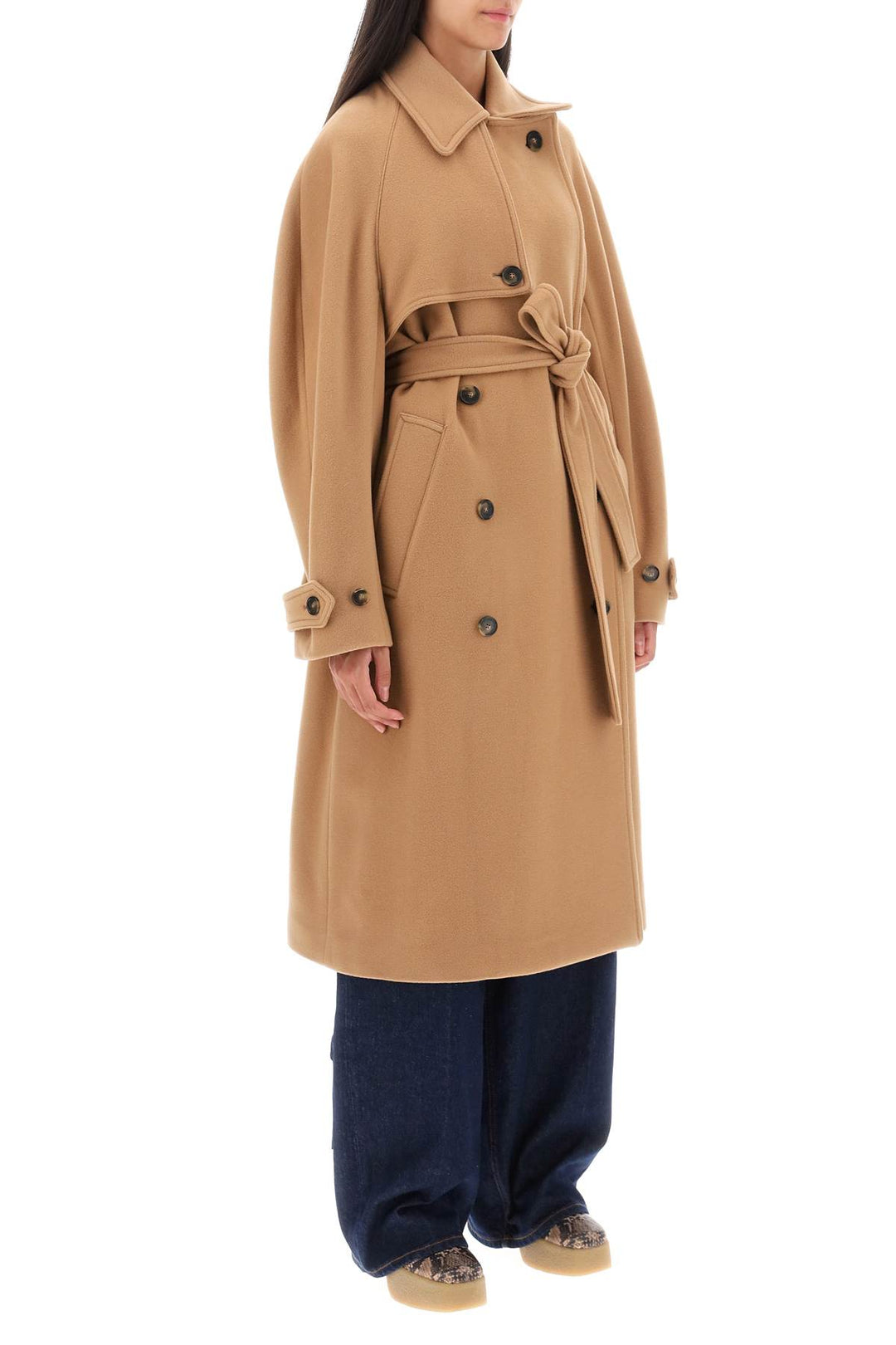 Double Breasted Wool Trench Coat - Stella Mc Cartney - Women