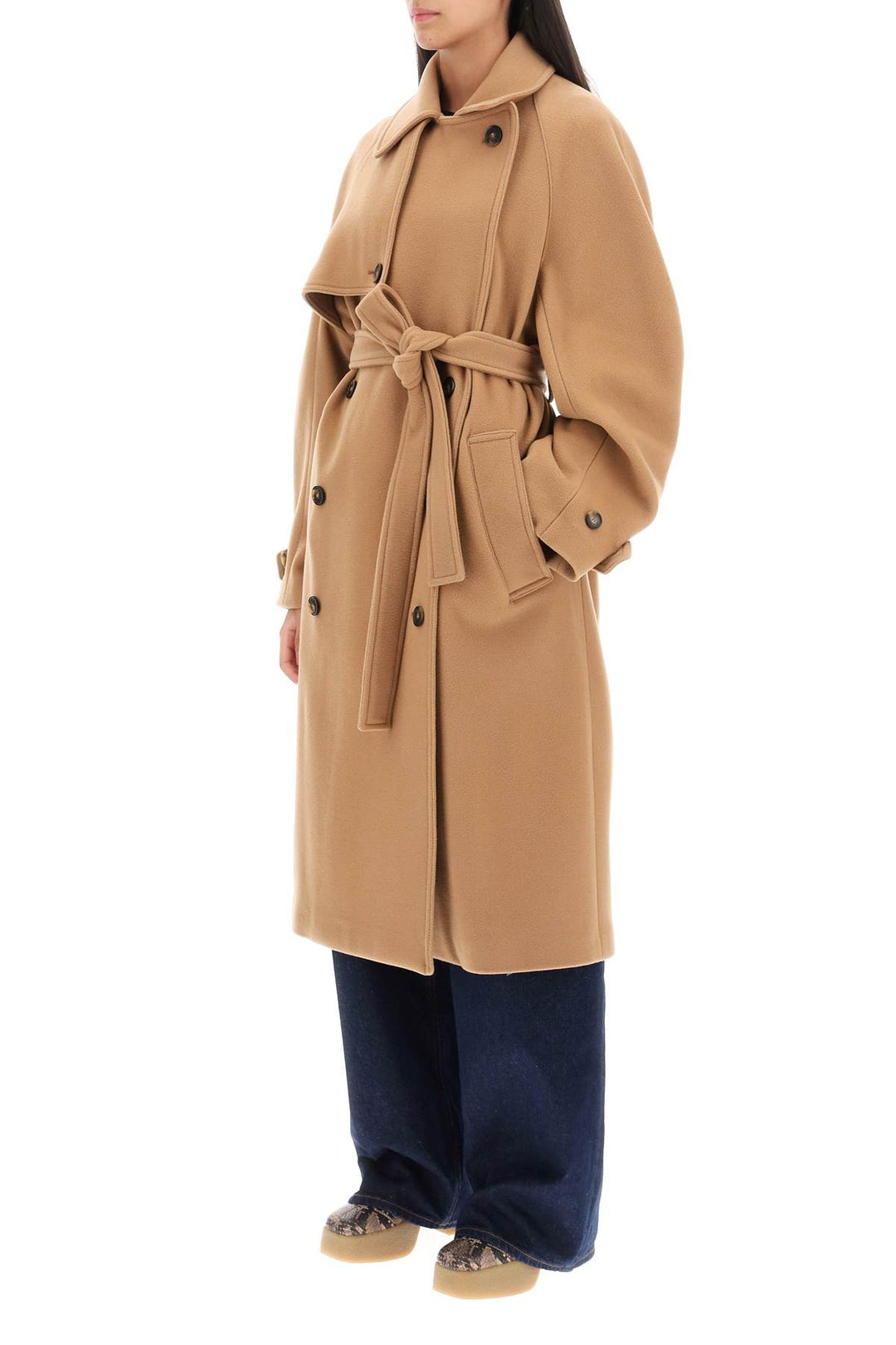 Double Breasted Wool Trench Coat - Stella Mc Cartney - Women