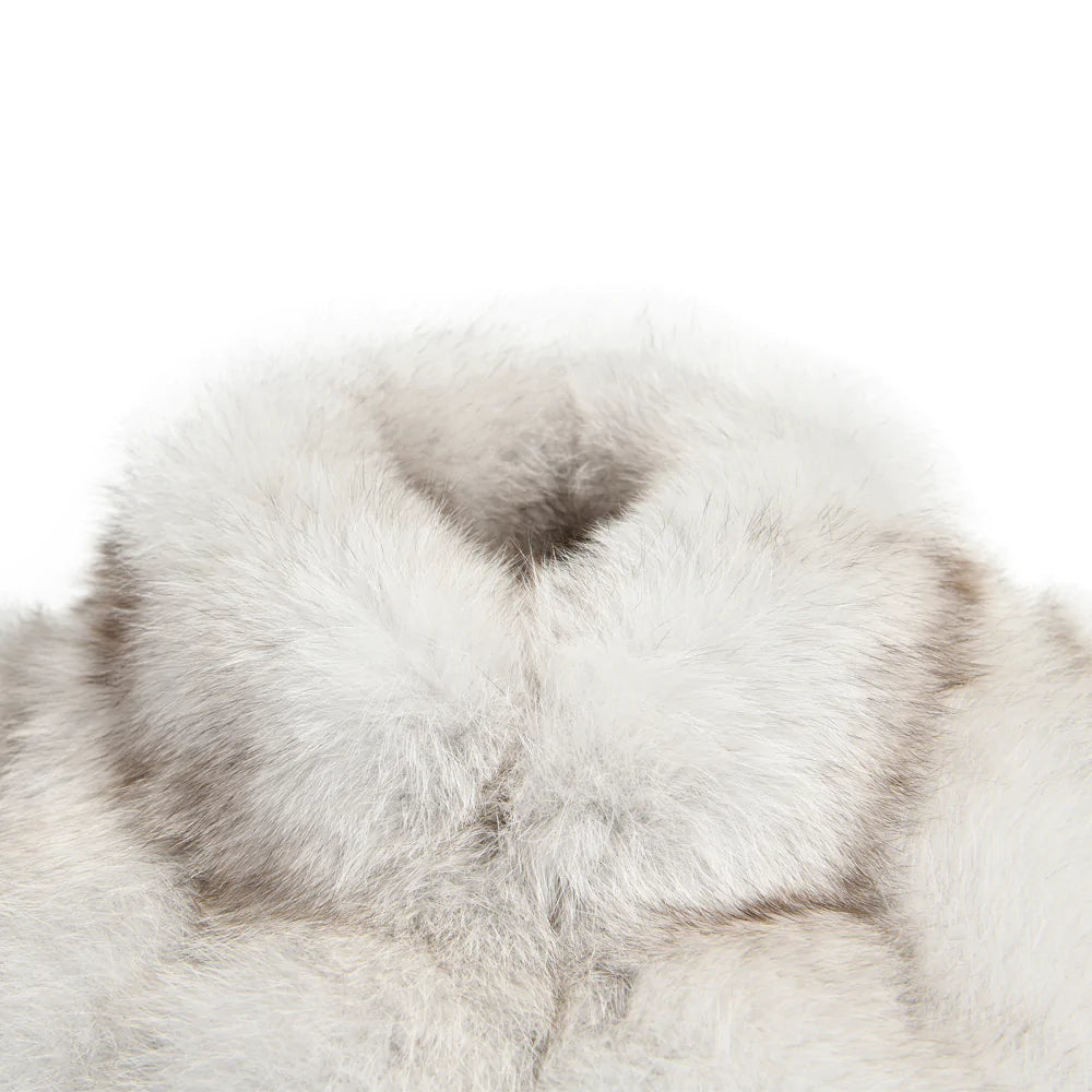 Natural White Bon Fox Fur Jacket