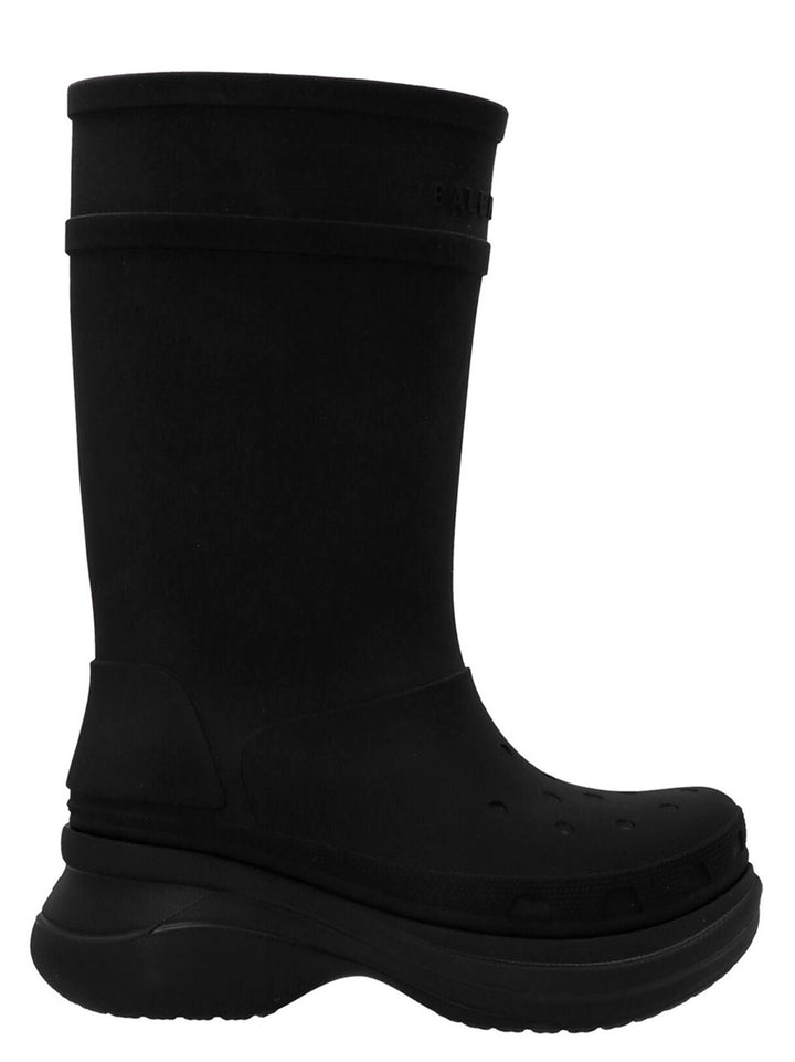 Balenciaga X Crocs Boots Boots, Ankle Boots Black