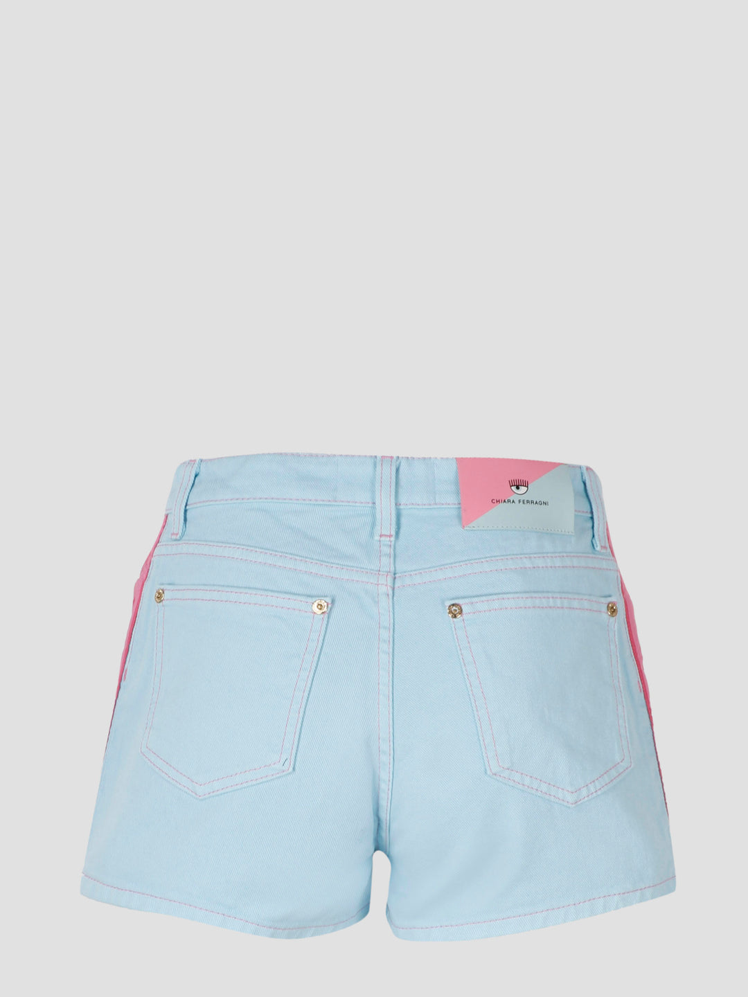 Logo tape denim short