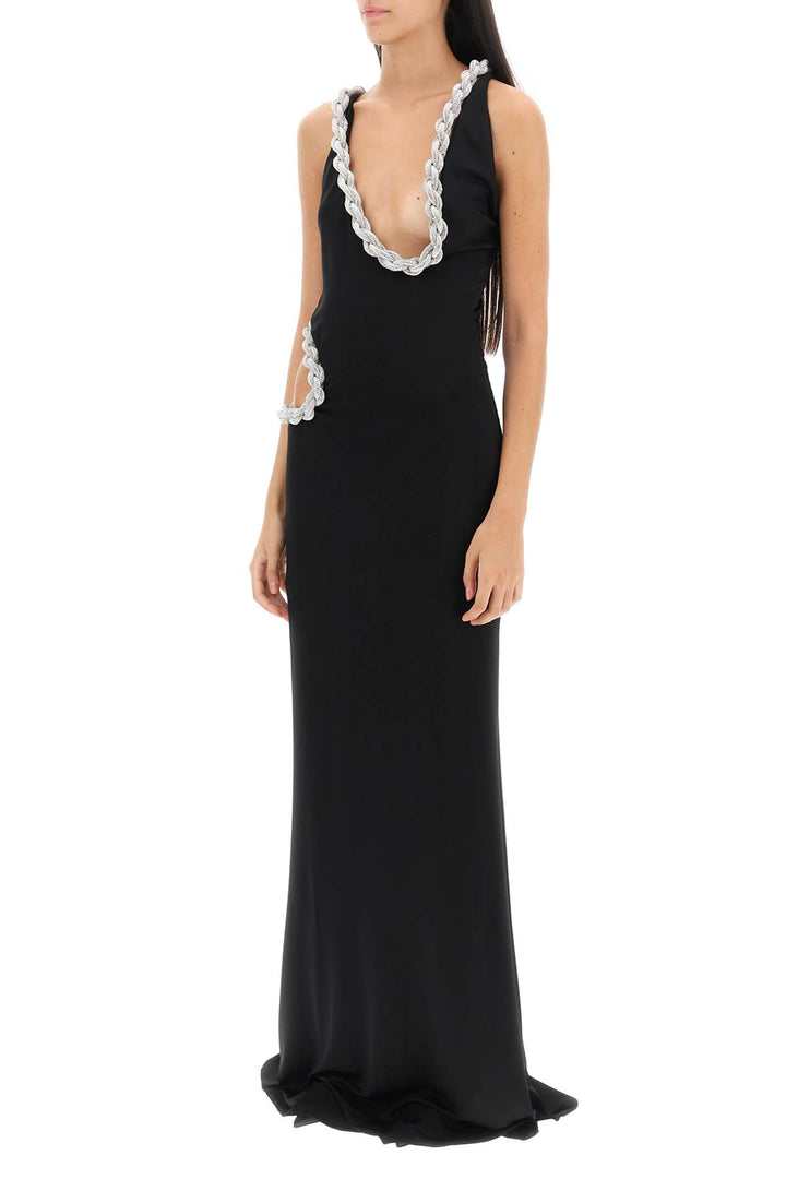 Maxi Dress With Braided Rhinestone Tubulars - Stella Mc Cartney - Women