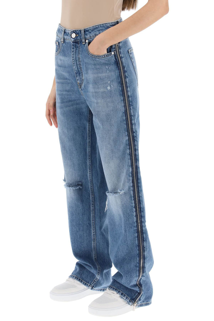 Straight Leg Jeans With Zippers - Stella Mc Cartney - Women