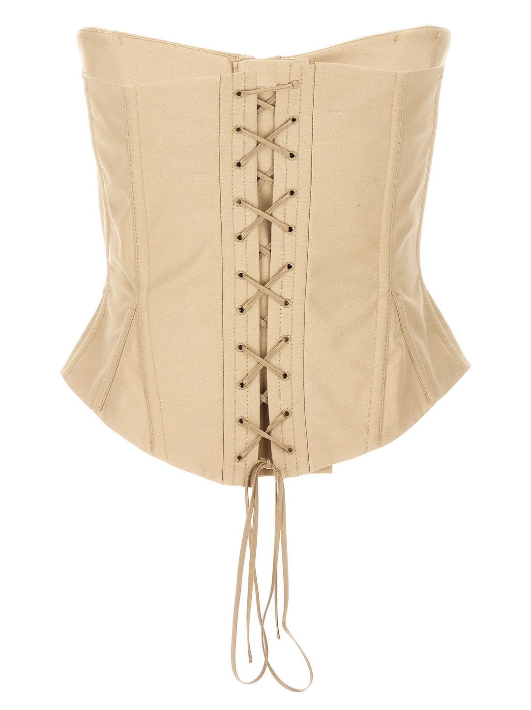 Stella Mccartney Shaped Corset Top Tops - Beige | d58b5d78cc05bfd8f8689e84ab2ba9c34bac484f
