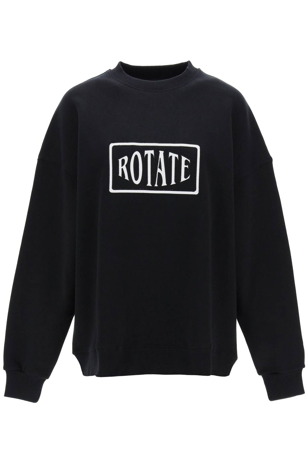 Crew Neck Sweatshirt With Logo Embroidery - Rotate - Women