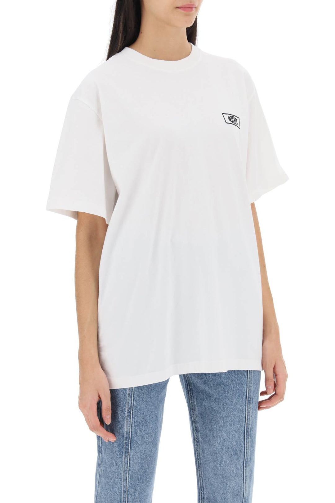 T Shirt With Logo Embroidery - Rotate - Women