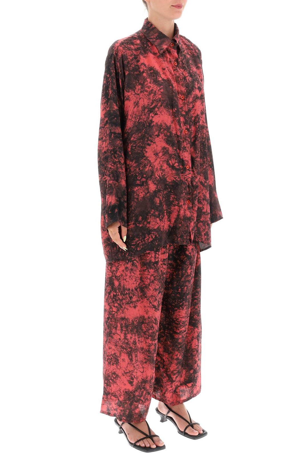 '70's' Silk Shirt And Pants Set - Sun Chasers - Women