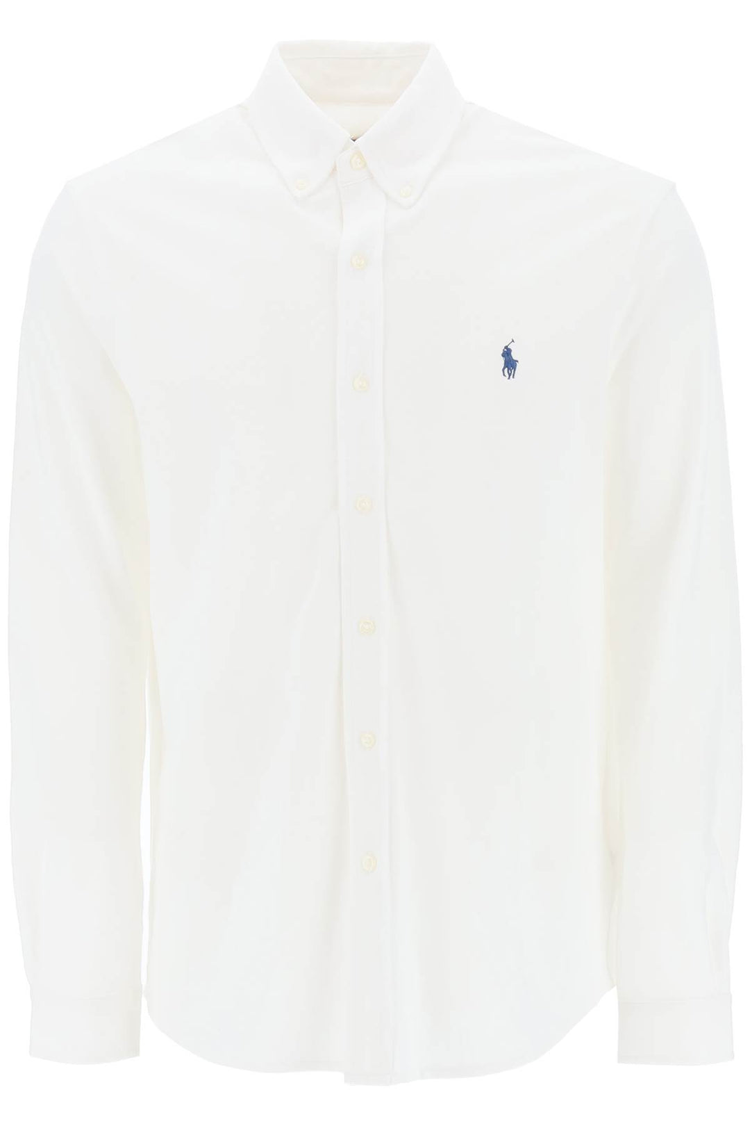 Long Sleeved Polo Shirt In Lightweight Cotton Mesh - Polo Ralph Lauren - Men