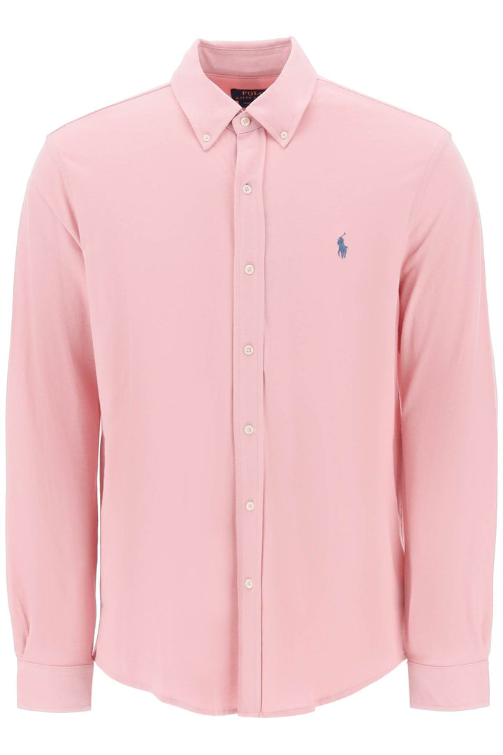 Long Sleeved Polo Shirt In Lightweight Cotton Mesh - Polo Ralph Lauren - Men