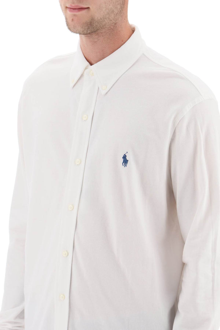 Long Sleeved Polo Shirt In Lightweight Cotton Mesh - Polo Ralph Lauren - Men