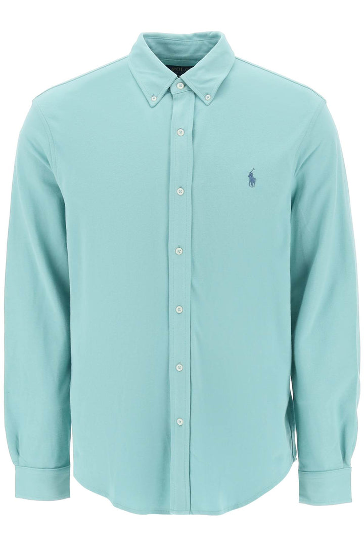 Long Sleeved Polo Shirt In Lightweight Cotton Mesh - Polo Ralph Lauren - Men