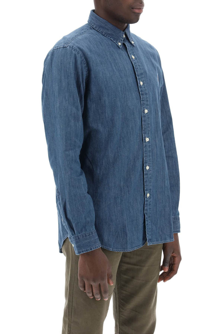 Camicia Button Down In Denim Leggero - Polo Ralph Lauren - Men