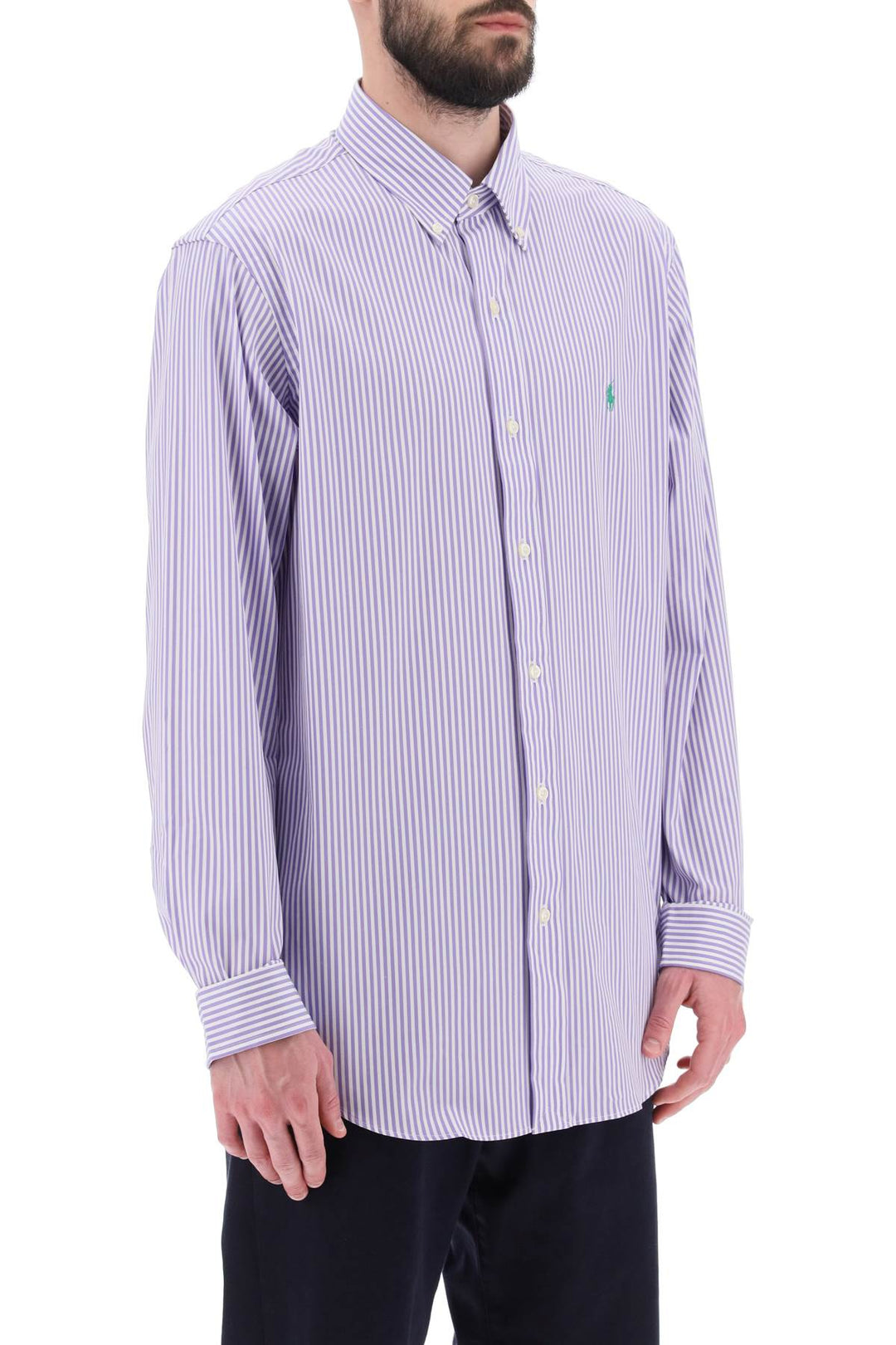 Striped Cotton Poplin Shirt - Polo Ralph Lauren - Men