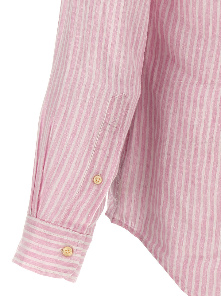 Striped Linen Shirt Shirt, Blouse Pink