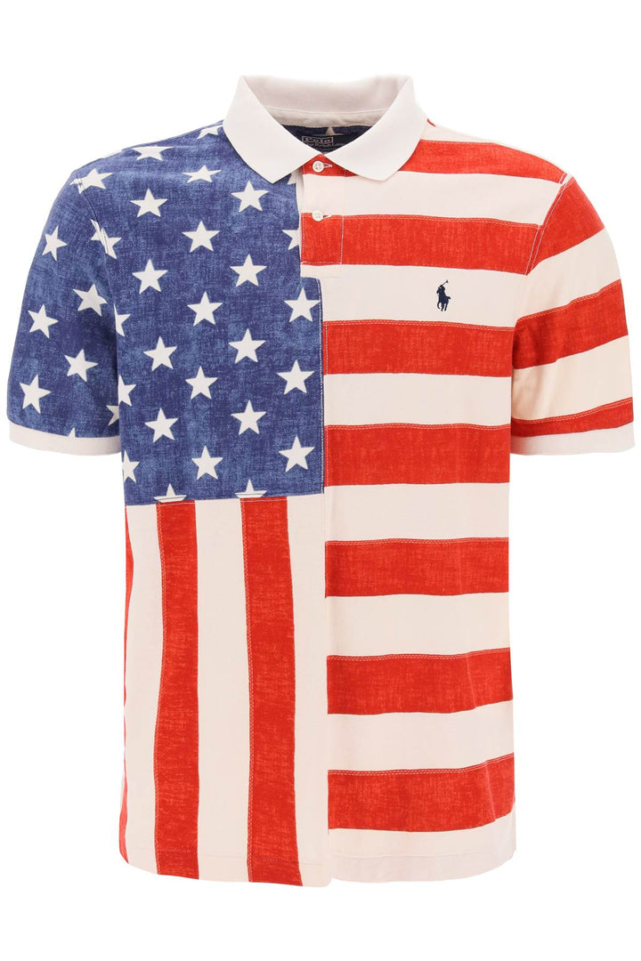 Classic Fit Polo Shirt With Printed Flag - Polo Ralph Lauren - Men