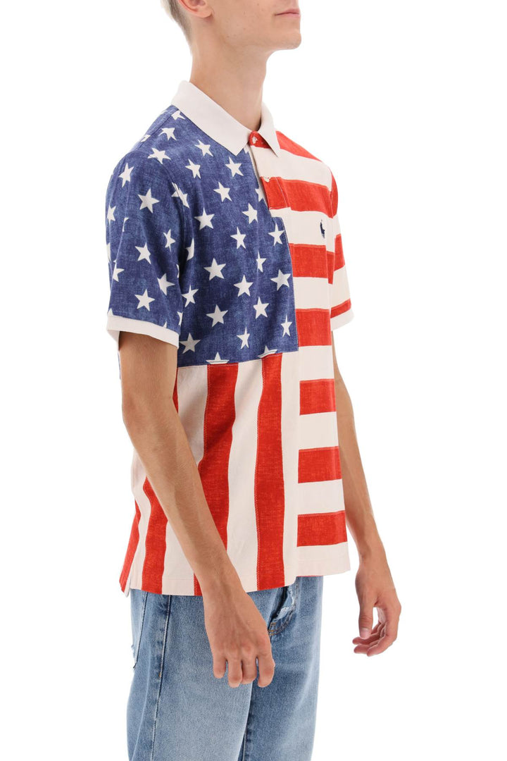 Classic Fit Polo Shirt With Printed Flag - Polo Ralph Lauren - Men